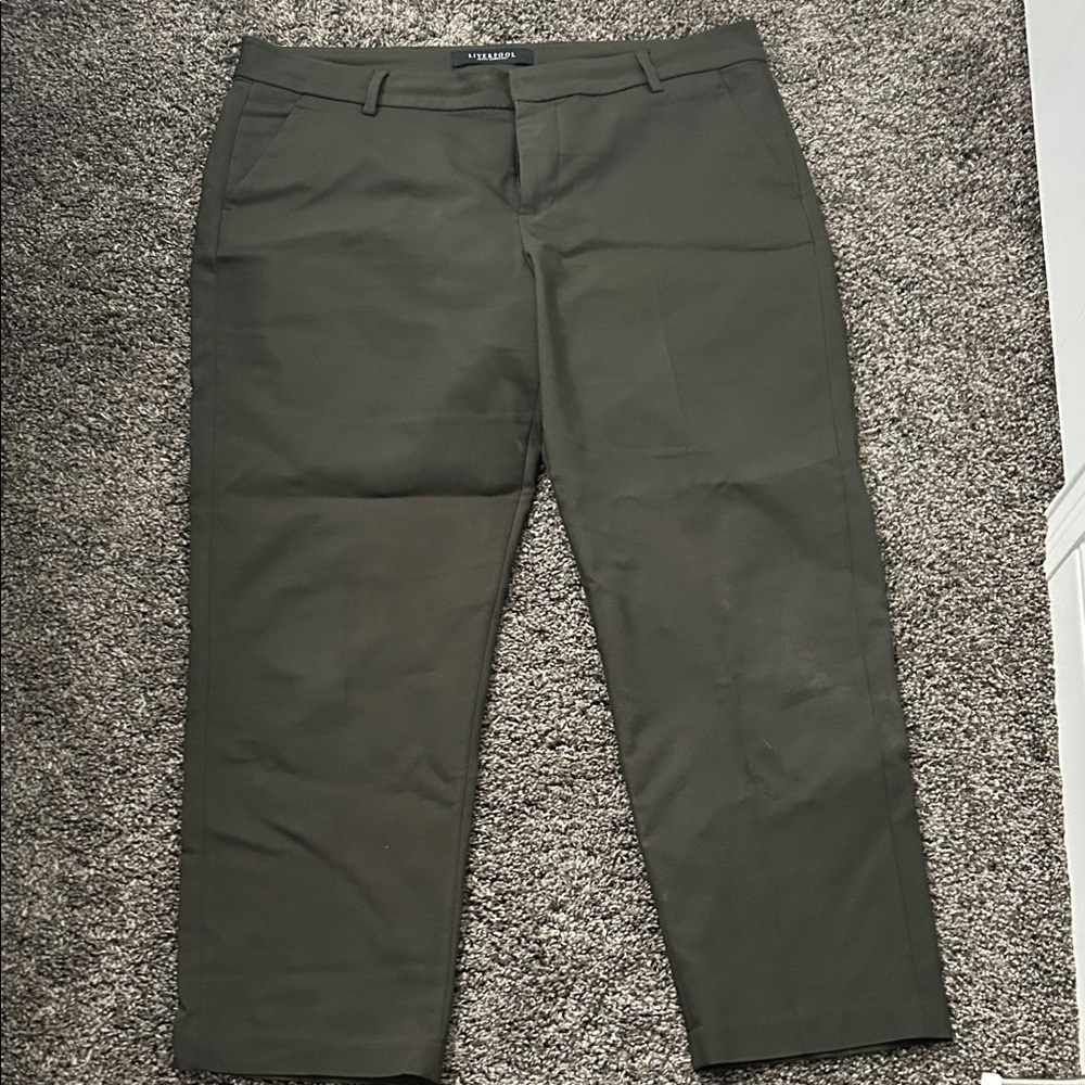 Liverpool Dark Green Cropped Pants